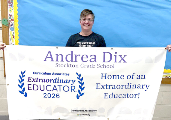 STOCKTON GRADE SCHOOL TEACHER Andrea Dix has been recognized as a 2026 Exemplary Educator for her commitment to student growth and instructional excellence.