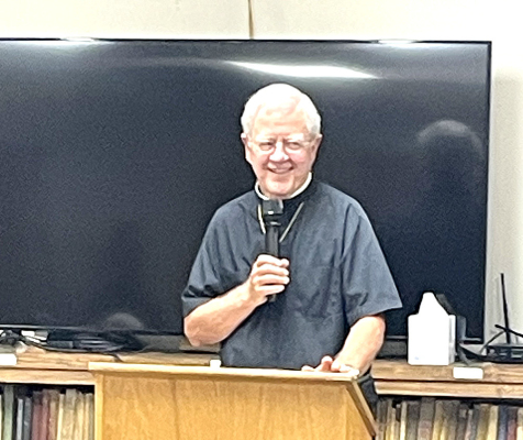 Father Reggie Urban at the Rooks County Museum