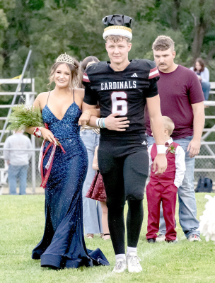 EMMA GABEL AND OWEN BREWSTER were crowned Plainville High School’s 2026 Homecoming Queen and King at the coronation ceremony held last Friday, prior to the football game against the TMP Monarchs.