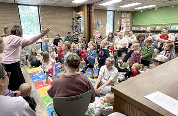 BIKE SAFETY DAY fun during Story Time on Wednesday.