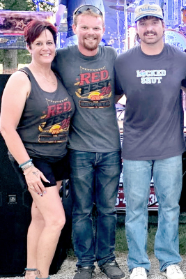 Anne Williams and Colton Williams with Trenton Fletcher at Red Fest 2026