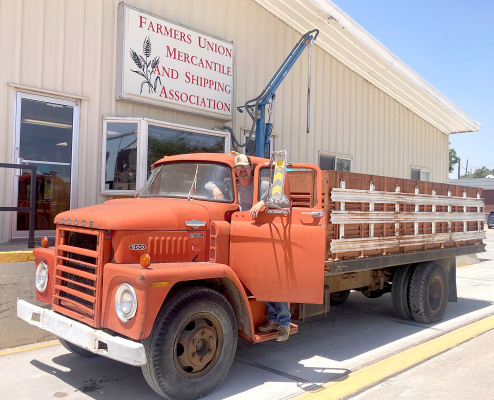 THE FIRST LOAD OF WHEAT for the 2025 area harvest in Stockton was cut and brought in by Jake Conger for Alan Peters on Friday, June 20th. The moisture content was 12.5 and the test weight was 53.9.