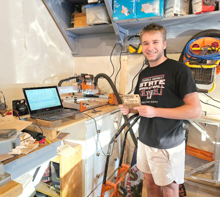 BRYAN GARVERT oversees all aspects of his laser engraving business, Intricate Customs, from design development to finished product.