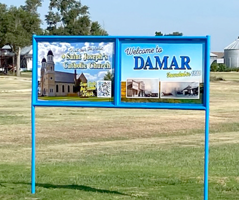 City of Damar and St. Joseph Catholic Church get new sign