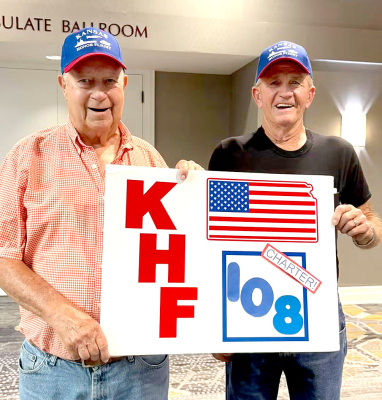 DON MADDY AND RICK LOWRY were part of the 108th Kansas Honor Flight to Washington D. C. earlier this month. They joined over 100 Kansans who visited the memorials honoring all who have served their country. (Courtesy Photo)