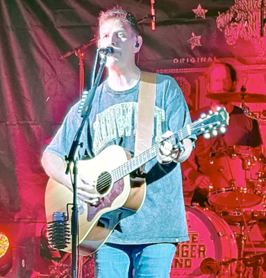 BLAINE YOUNGER, lead singer and founder of the Nashville-based band, The Blaine Younger Band, entertained Red Fest 2026 attendees with a concert last Saturday evening. Younger, a native of Victoria, currently resides with his wife and children in Nashville, where he is a singersongwriter. (Courtesy Photo)