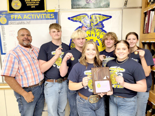 Stockton FFA wins Land & Judging Contests out of 14 different schools