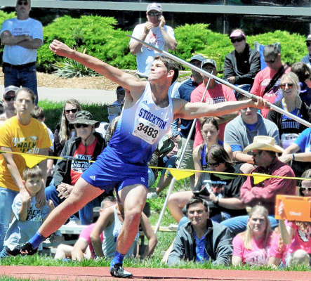 Rylan Basart placed 4th in the Javelin with a throw of 169’7”