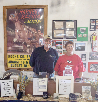 Rick Gianni and Linda Melton greeted fairgoers from the Rooks County Museum Booth