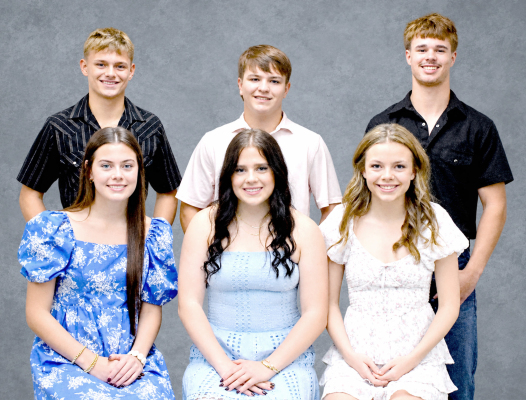 THIS YEAR’S SHS HOMECOMING QUEEN &amp; KING CANDIDATES are (front row, from left) Camille Lowry, Mia Odle, and Natalie Nuss. Back row, from left: Ashton Nuss, Deyton Carpenter, and Jace Kesler. (Courtesy Photo)