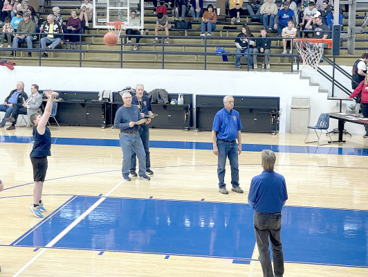 GARRISON MONGEAU competed in the State Knights of Columbus Free Throw Championship, representing the St. Thomas Knights of Columbus, in Salina on Sunday, March 2nd. He competed against seven others who had won their Regional contest in the thirteen-year-old division. Garrison gained some insight into the competition and is ready to compete again next year in the fourteen-year-old division.
