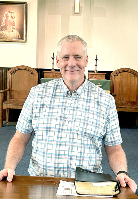 GARY HUNTLEY took over the the pastoral duties at the First Congregational Church in Stockton in March 2025.