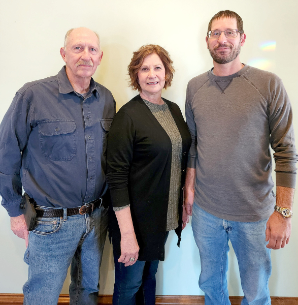From left, Dan and Lois Gasper, and their son, Joe Gasper.