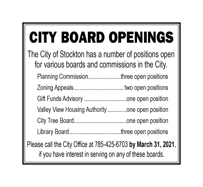city board openings