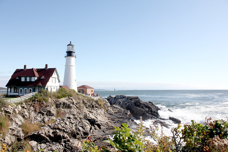 THE BECKERS visited several lighthouses in New England, but this one — Portland Head — was their favorite.