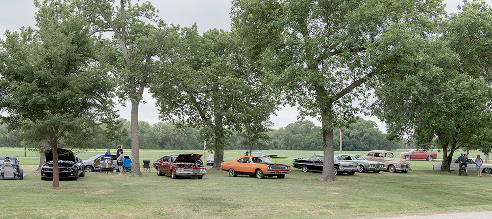 SIXTY-NINE CARS showed up for the Stockton Rodders’ Swing Into Summer Car Show, held in the Lower City Park, even though there was a threat of bad storms in the area.