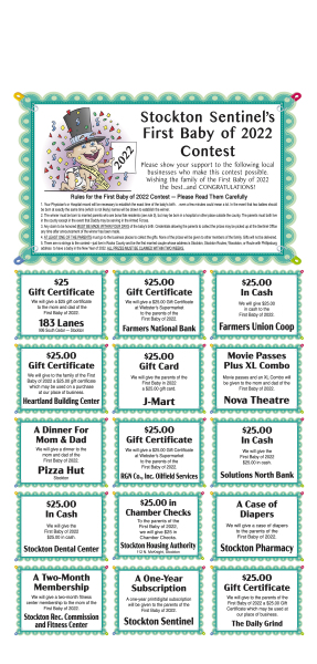 New Year's Baby Prizes
