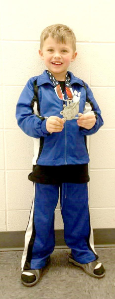 COHEN MUIR placed 2nd at the Plainville Open/Novice Wrestling Tournament held Saturday, February 8th, at Plainville. Cohen competed in the 6 &amp;amp; Under Novice 37-40-lb. weight class.