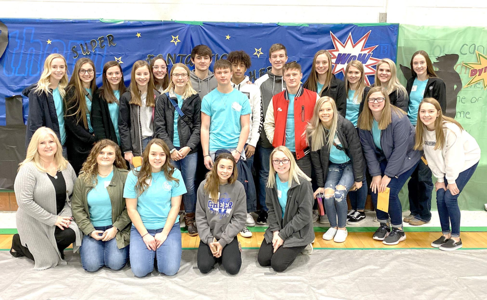 ATTENDING THE KAY CONFERENCE at Northern Valley on Wednesday, February 5 were (front row, from left): Bobbi Basart, Addie Struckhoff, Harley Kester, Bodye Stithem, Delanee Bedore; (middle row) Ellie Bellerive, Shae Griffin, Chloe Plumer, Ava Dix, Logan Winklepleck, Dylan Howell, Trenton Howell, Payton Keller, Laura King, Breckyn Williams; (back row) Vanessa Yakish, Jace Hull, Markies Spiller, Deyton Bedore, Olivia Dix, Janae Keller, Brianna Pulec and Cappi Hoeting.