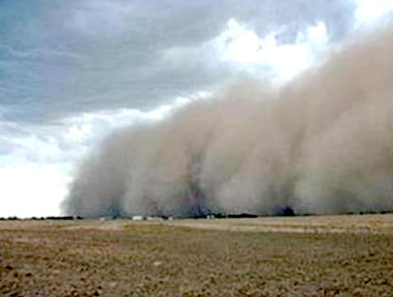 Soil erosion caused by wind