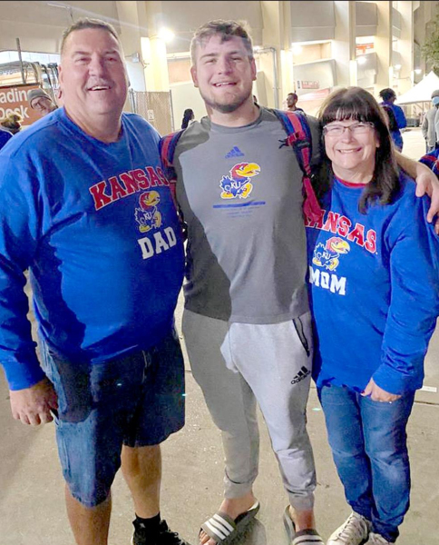 WITH THEIR SON, JARED, being a member of the Kansas Jayhawks, Jerry and Karen Casey don’t miss a football game... even if it takes them many hours to get there.