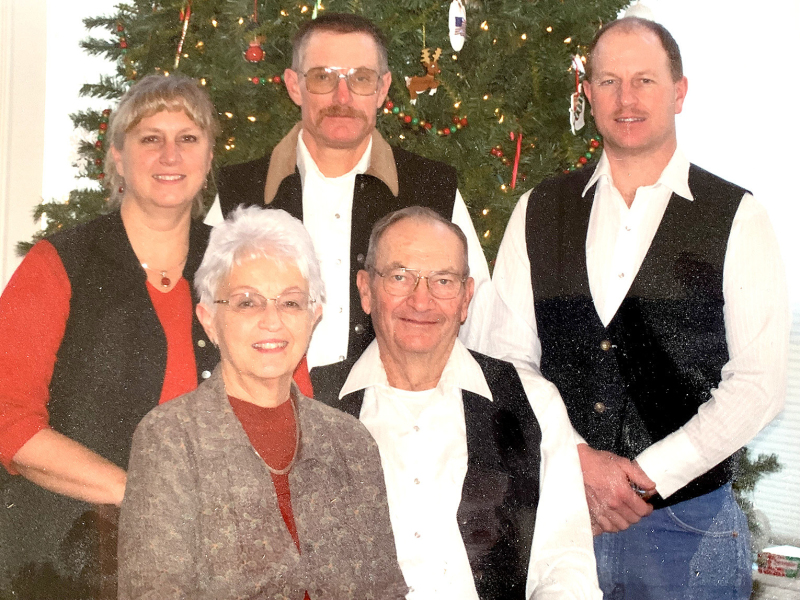 Front row, from left, Barbara and David Griffin of Natoma; and back row, from left: Teresa, Dave, and Tim.