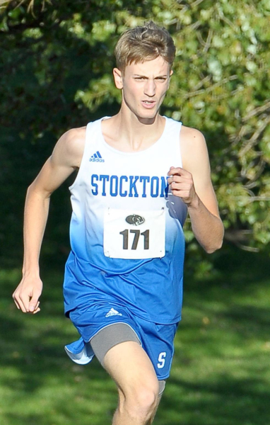 JOHNNY HAMEL was all alone as he ran his way to a firstplace finish in the MCL/Phillipsburg Invitational, winning by 25 seconds over the second-place finisher from Hoxie.