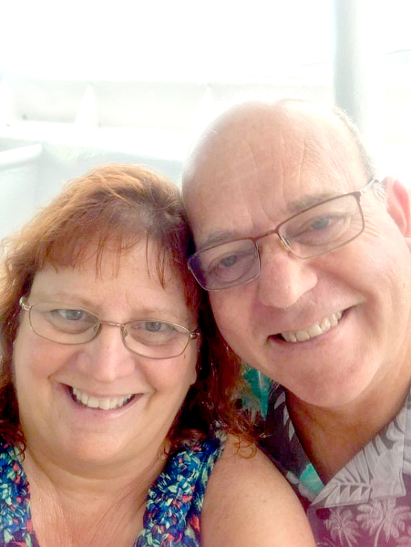 VICTORIA &amp; ALEC HRABE are enjoying a cruise to the Bahamas in this 2017 photo for Alec’s 55th birthday. She said, “We had a great time on this cruise and we were even talking about going on an Alaskan cruise—a dream of both of ours.”