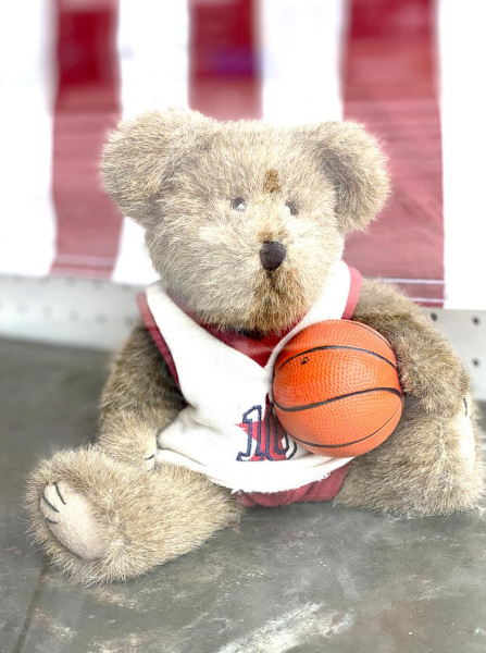 THIS BEAR is keeping a watchful eye on Main Street in Stockton.