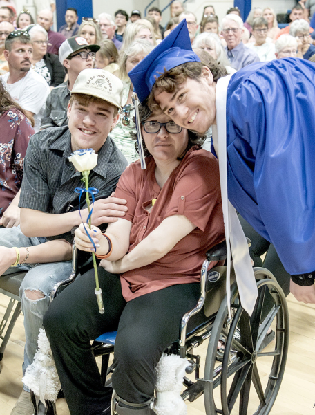 Monica Hutton with sons, Zeke Garcia and Class of 2026 graduate, Josiah Hutton