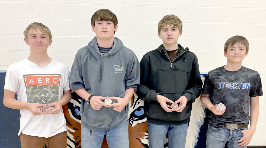 Stockton’s 8th-Grade 4 x 200 Relay of Vincent Thayer, Dalton Ard, Skyler Turnbull and Titus Ferguson — 3rd Place at Smith Center