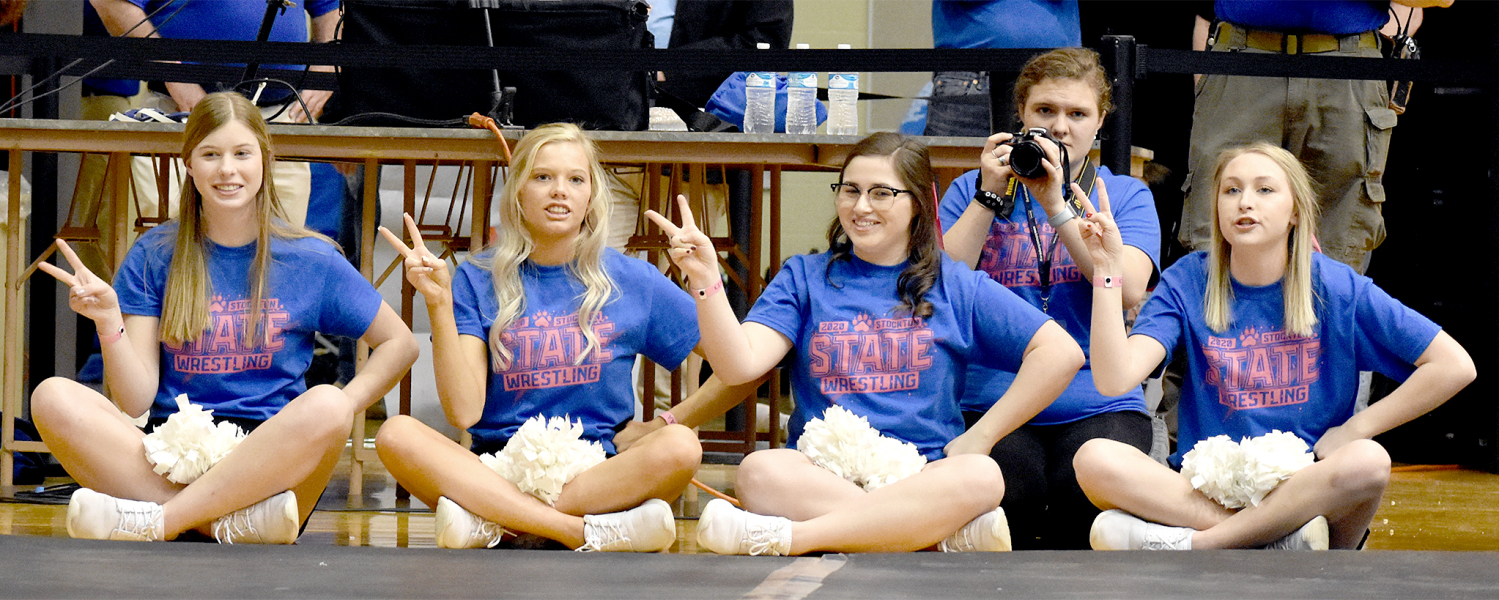 cheerleaders and addie at State