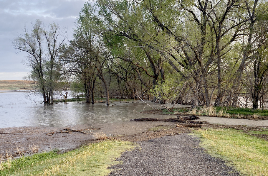Dibble Creek west of the football field