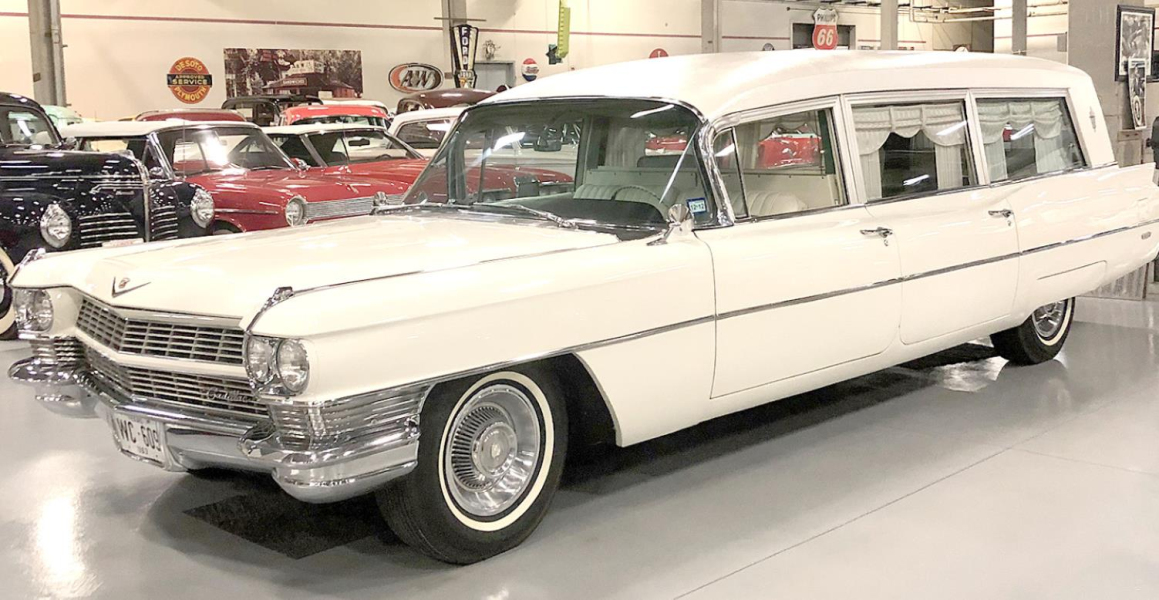 THIS IS THE 1964 CADILLAC HEARSE that transported former President John F. Kennedy’s body from Parkland Memorial Hospital to Air Force One after his death in November 1963. This, among many other vehicles, will be on exhibit at the Grand Opening of the Graham County Auto and Art Museum at Tebo’s Corner in Hill City this Saturday, April 24th, beginning at 10:00 a.m.