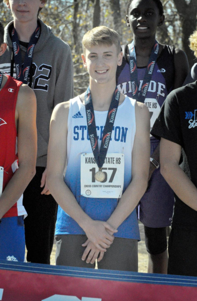 TIGER SOPHOMORE JONATHAN HAMEL earned a seventhplace medal at the state cross country meet last Saturday.