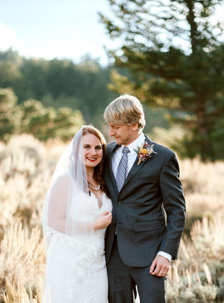Laurissa Marcotte and Austin Feathers wed on October 2nd in Estes Park, Colo.
