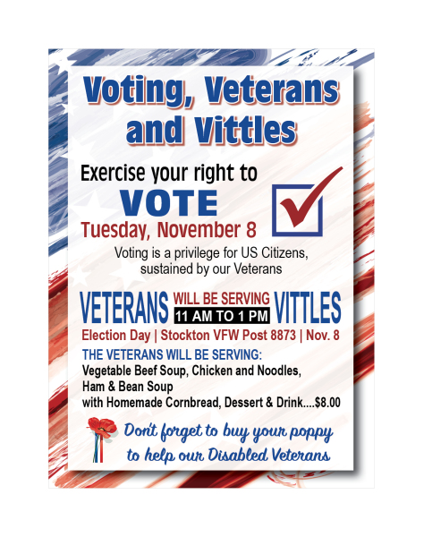 voting, veterans and vittles