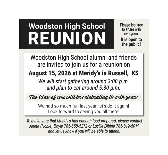 Woodston High School Reunion