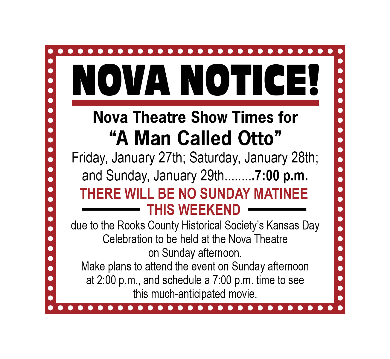 nova show times