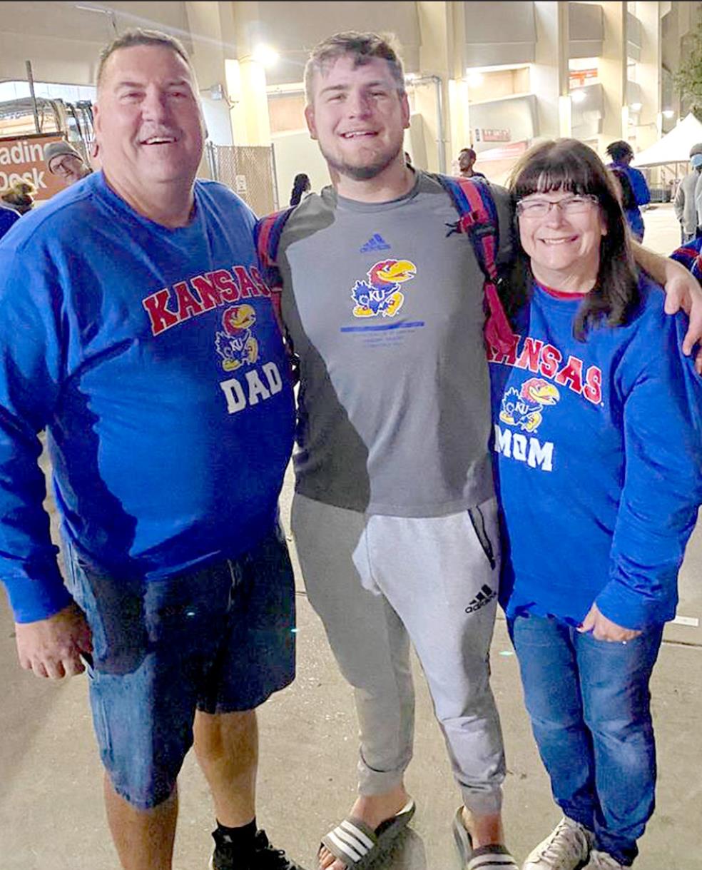 WITH THEIR SON, JARED, being a member of the Kansas Jayhawks, Jerry and Karen Casey don’t miss a football game... even if it takes them many hours to get there.