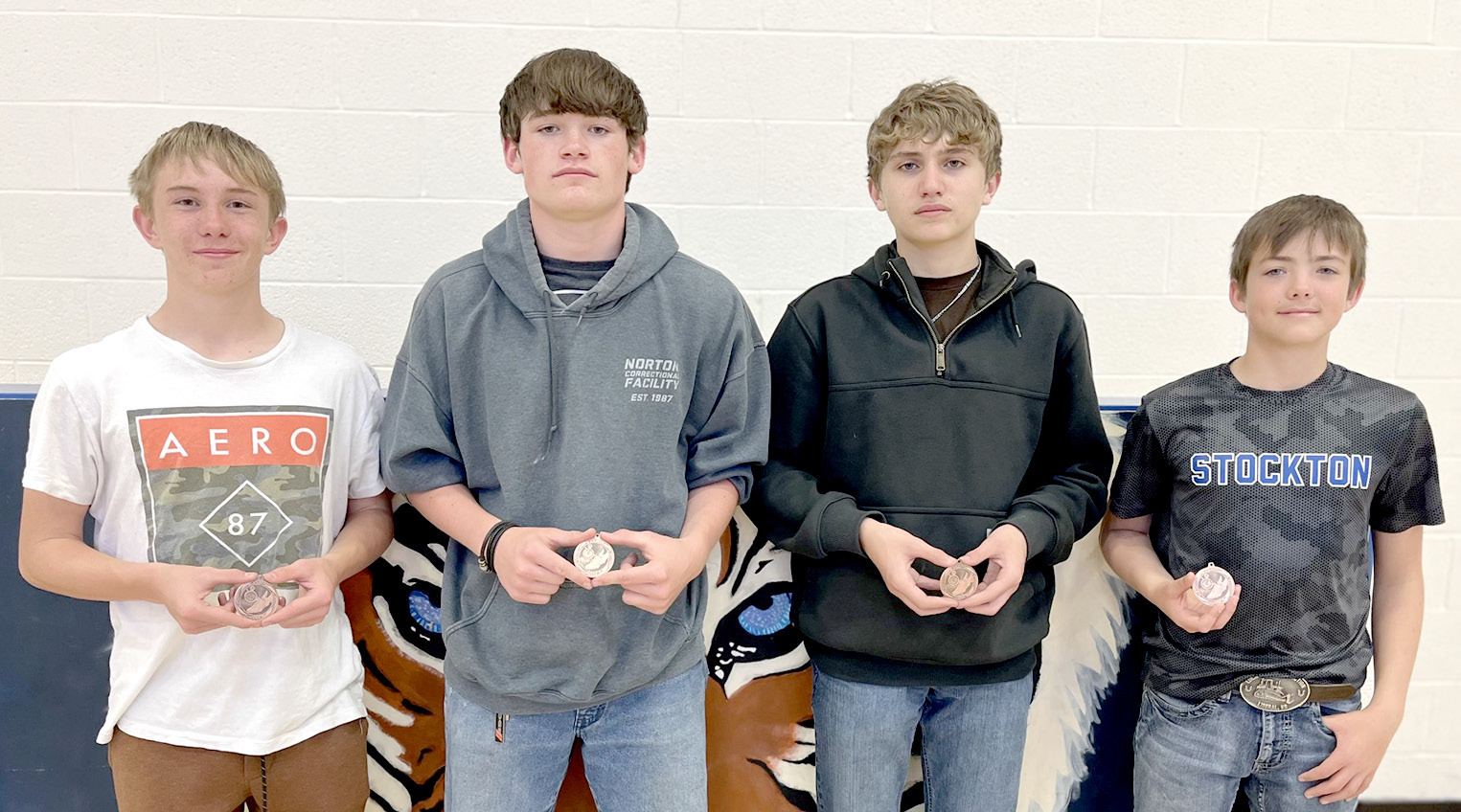 Stockton’s 8th-Grade 4 x 200 Relay of Vincent Thayer, Dalton Ard, Skyler Turnbull and Titus Ferguson — 3rd Place at Smith Center