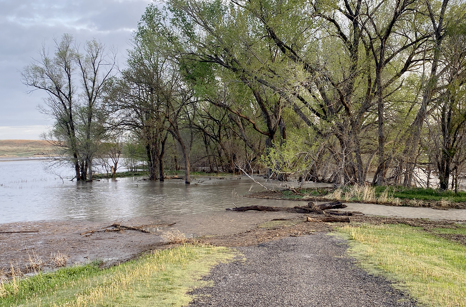 Dibble Creek west of the football field