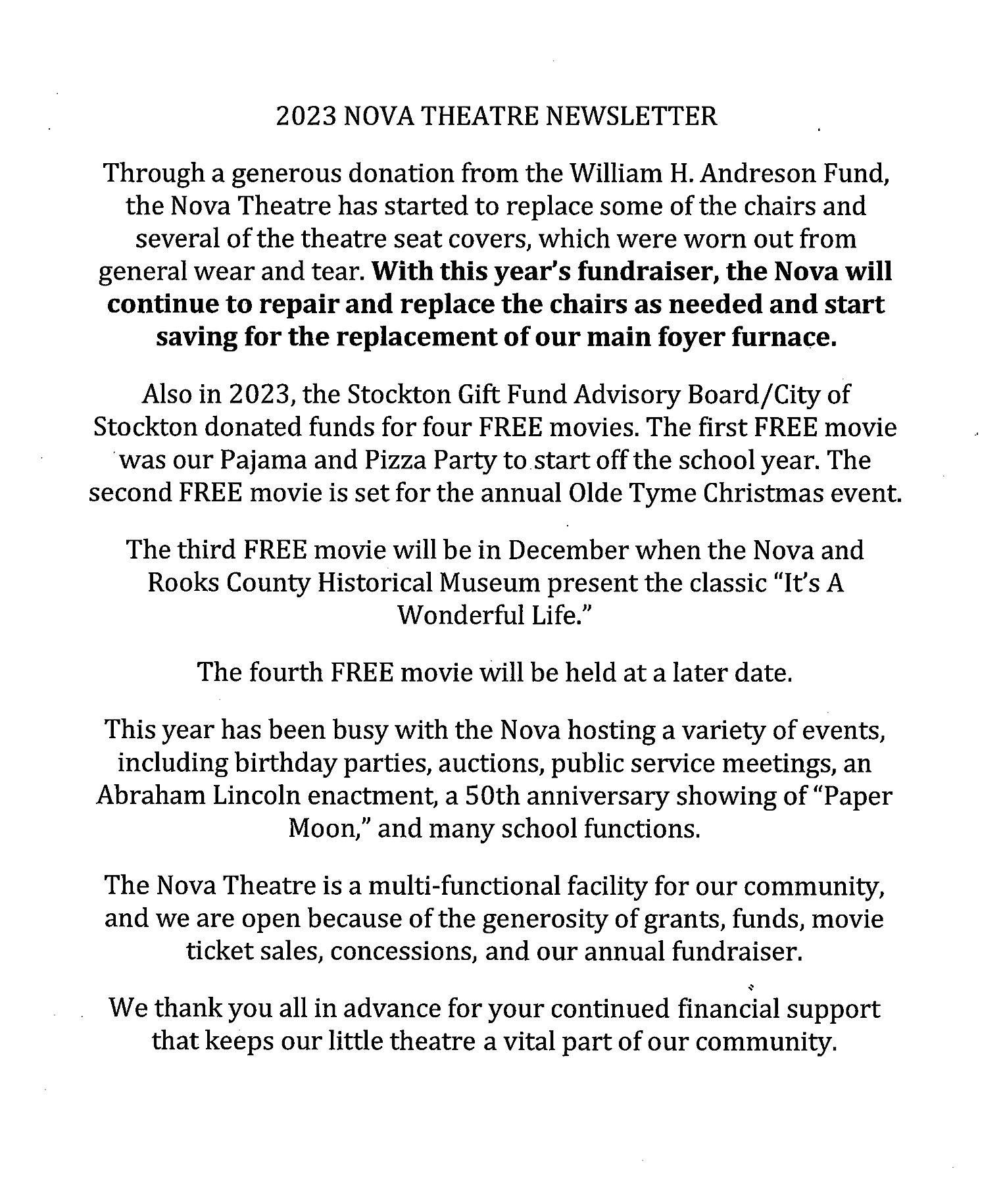 nova fundraiser
