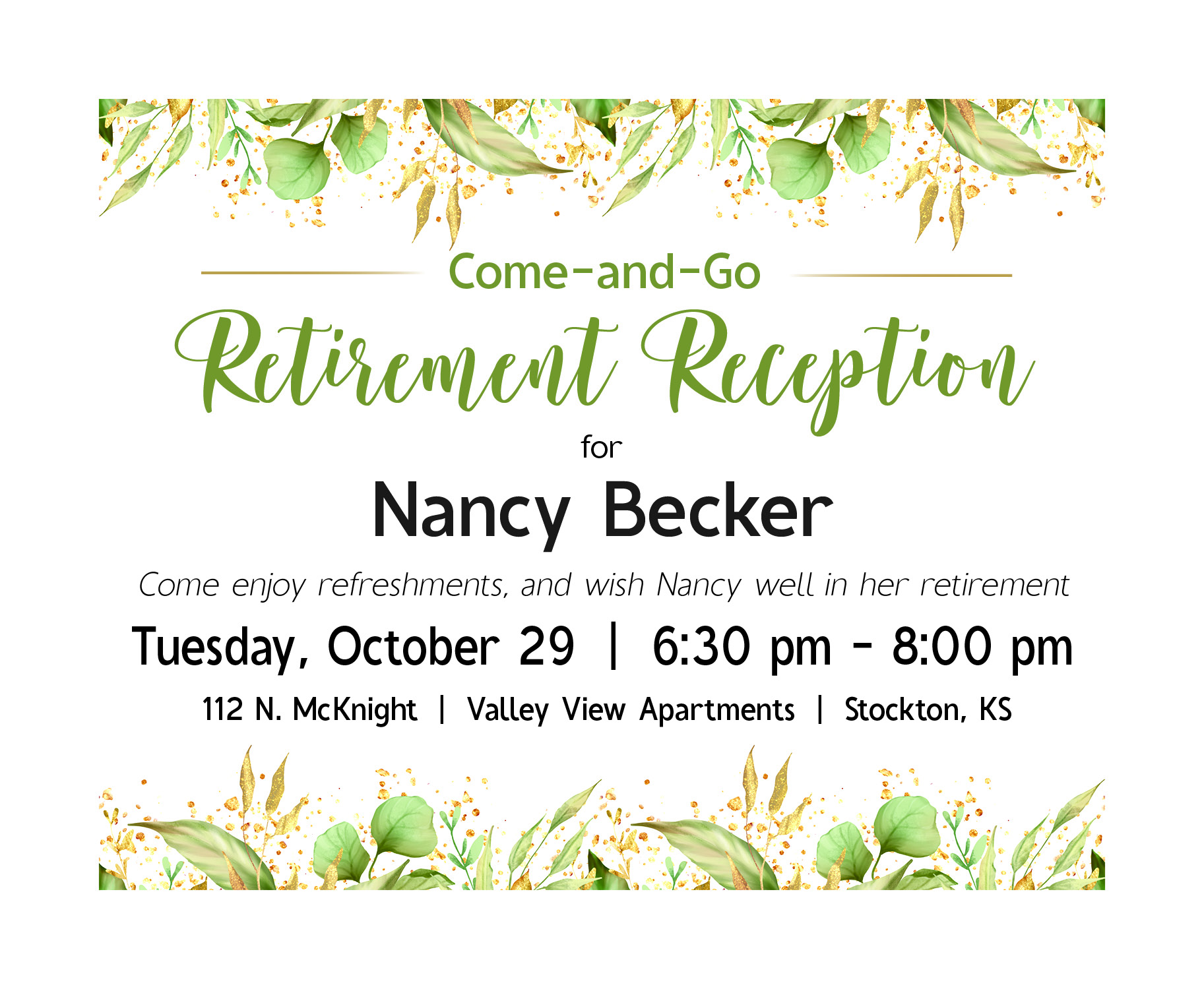 retirement reception