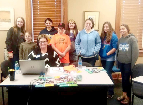 MEMBERS from the various 4-H groups in Rooks County learn the ins and outs of record book/KAP training. The members also learn officer training, teambuilding, 4-H mentoring and citizenship in action during their time in the organization.