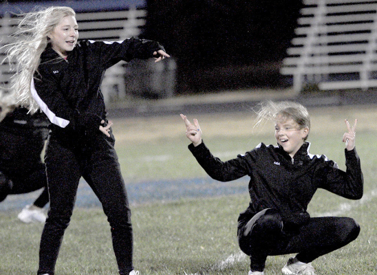 Striders Saj Snyder and Mia Odle perform last Friday