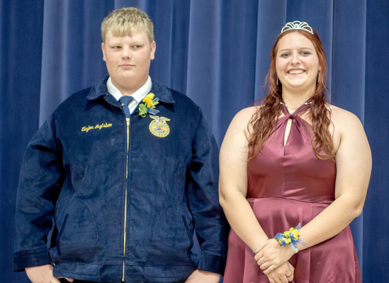 THE 2024 STOCKTON FFA GOBLIN’S GLORY KING AND QUEEN were crowned at the annual event on Saturday night, October 19th. This year’s King and Queen are Taylor Inglsbee and Kourtney Bigge.