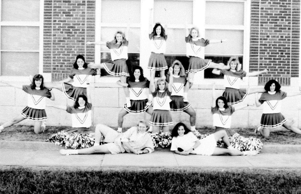 THE 1991 STOCKTON HIGH SCHOOL CHEERLEADERS AND MASCOTS