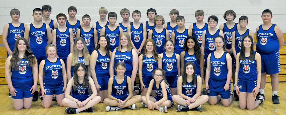 MEMBERS OF THE 2023 STOCKTON JUNIOR HIGH TRACK TEAM