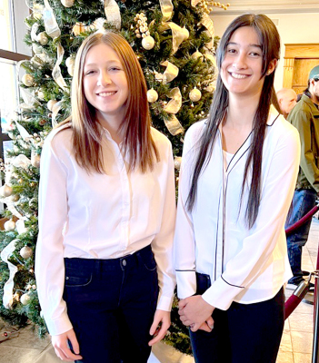 STOCKTON HIGH SCHOOL BAND STUDENTS Ryleigh Gardner (left) and Jalia Creighton (right) represented USD #271 at the KMEA District Honor Band concert at Fort Hays State University on Saturday, December 9th.
